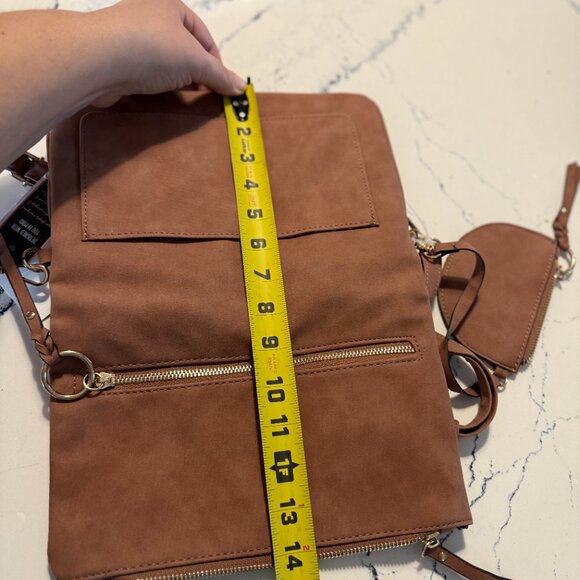Violet Ray NYC x Target Cinnamon Brown Vegan Leather Purse NWT adjustable strap - Picture 8 of 13